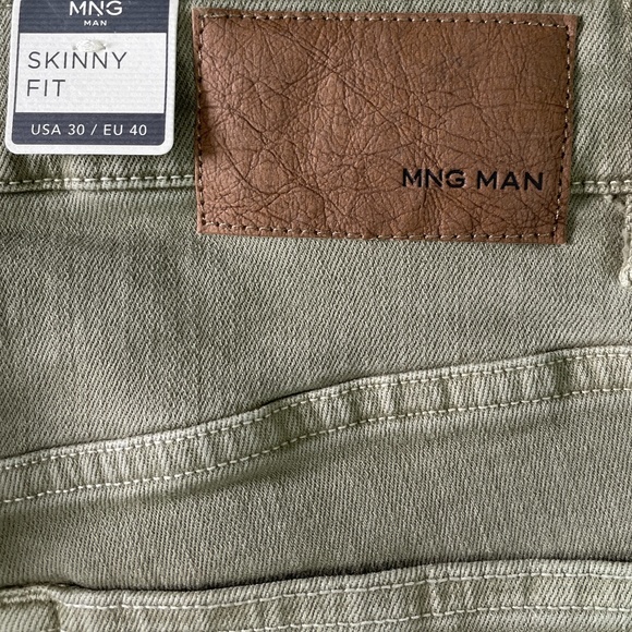 MANGO MNG Green Skinny Fit Jeans Men Size 30 - Picture 6 of 10